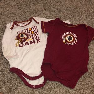 Set of 2 Redskins onesies